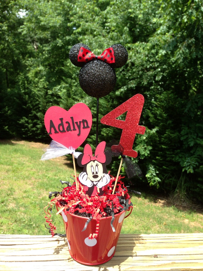 Minnie Mouse Party centerpiece (personalized)