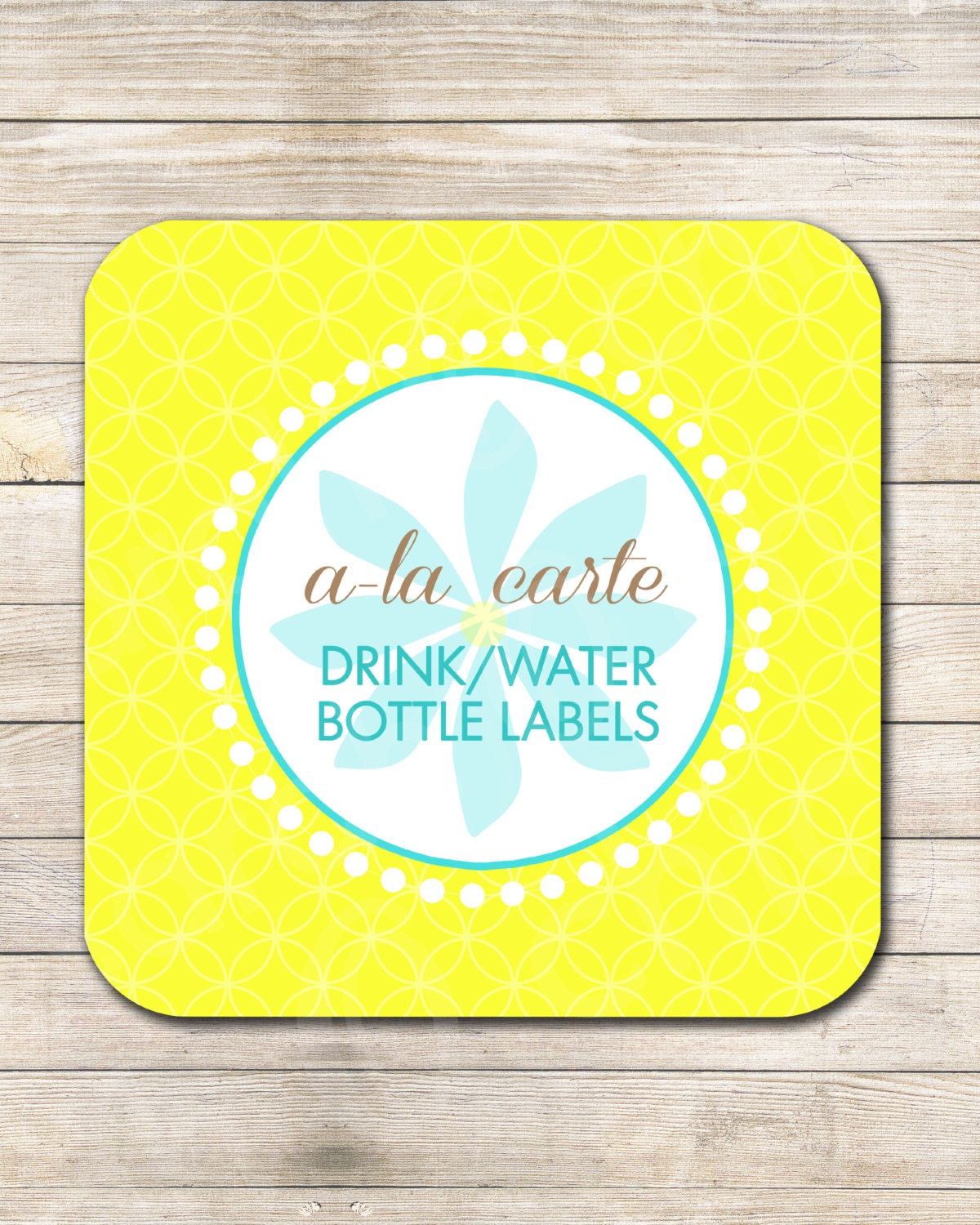 A LA CARTE -  Drink / Water Bottle labels  by sarah O chic