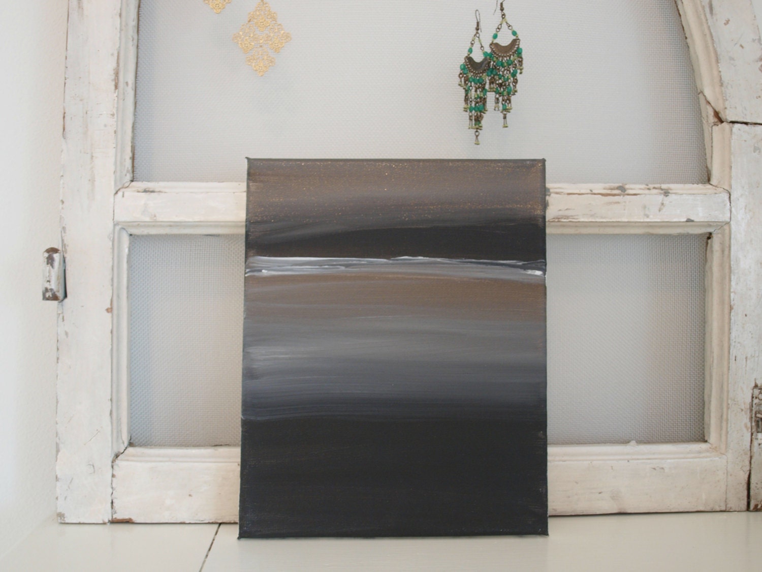 Original Abstract Landscape Painting on Canvas...REFLECTIVE