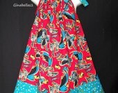 Batman dress Birthday super heros party costume outfit Girlie pillowcase sun dress available in size 12m 18m 2t 3t 4t 5 6 7 8