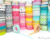 Pick 10 Whole Rolls of Assorted Washi Tapes: 159 Patterns