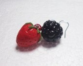 Summer Berry Earrings. Polymer Clay.