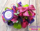 Tiara Wearing Toddler Boutique Funky Bow