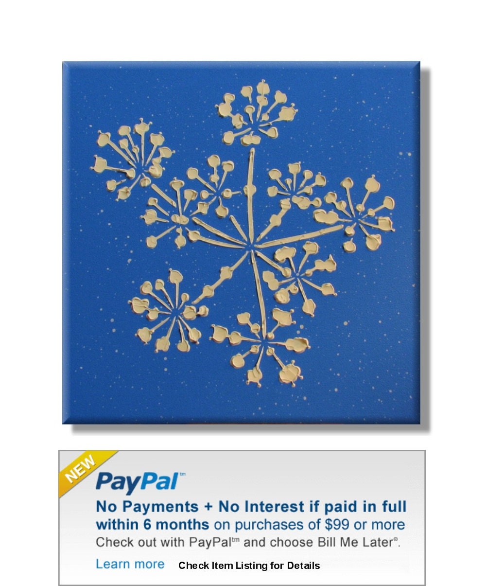 White Blossoms. Original Handpainted Acrylic Thick 3d Texture Impasto Palette Knife Painting. Size 18 x 18.