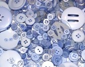600 periwinkle Blue Buttons with Holes Bulk Lot for Sewing Scrapbooking Altered Art Grab Bag