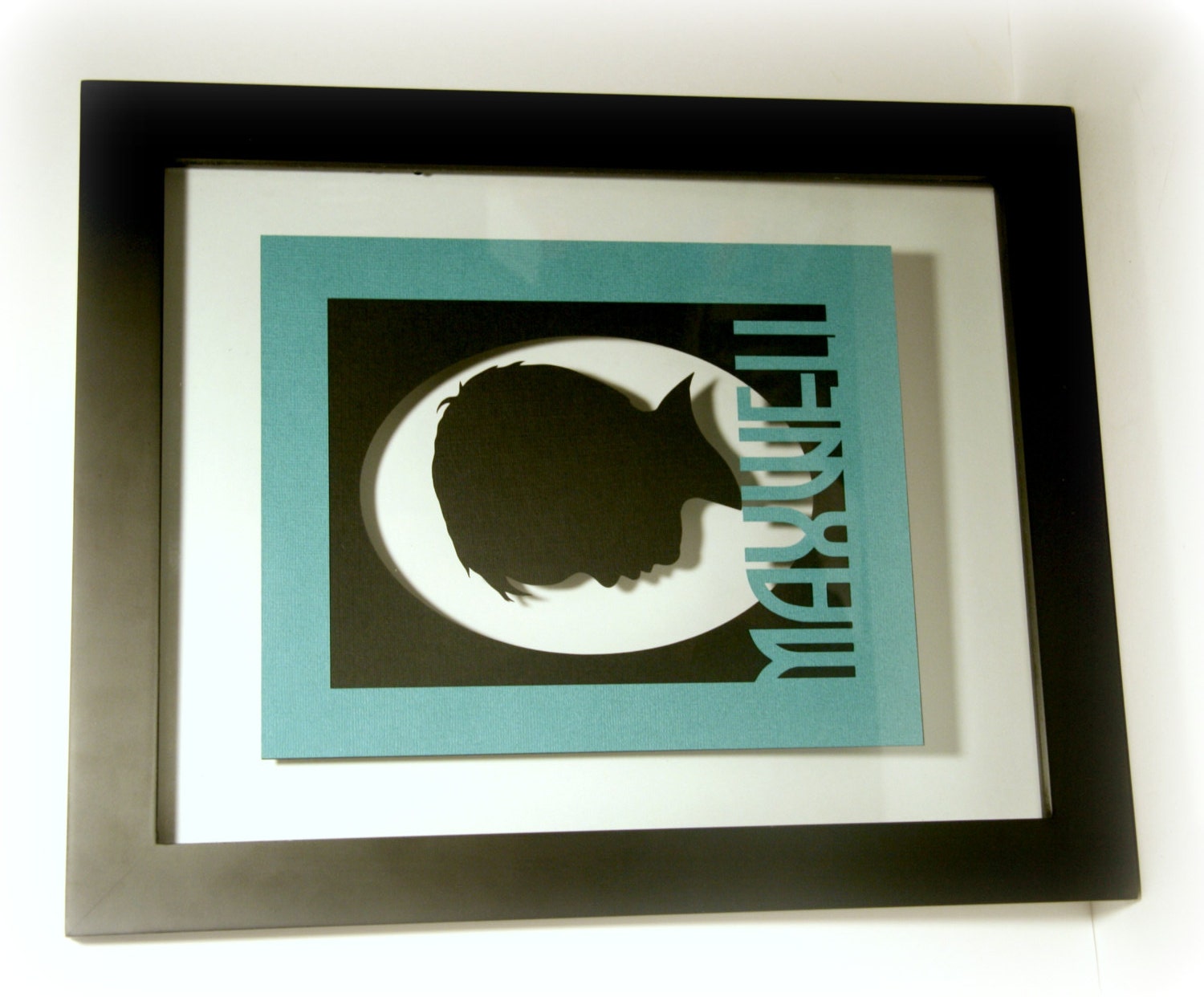 Custom Double Mat 8x10 - Cut Paper - Name Date - School Wedding Photo - Personalized - Unframed