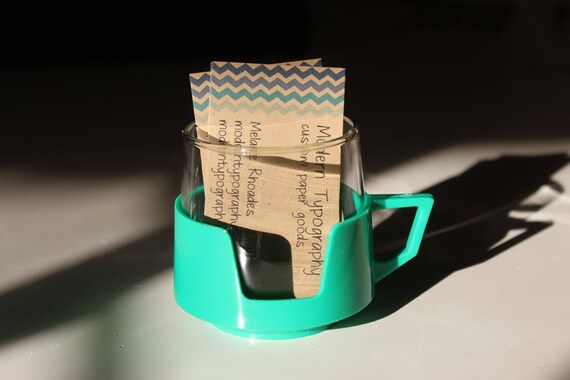 Kraft Business Cards Spring 2013 Pantone Modern Colors Chevron - Set of 100 Il_570xn