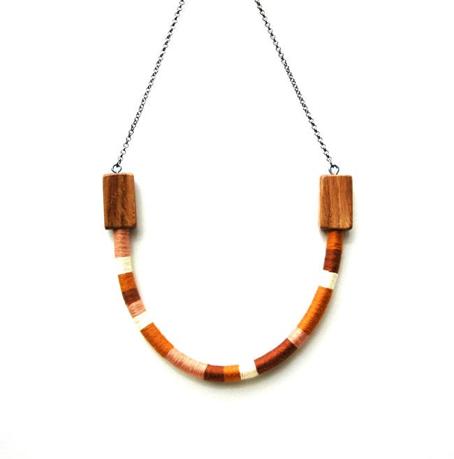 Tribal Rope Necklace Earthy Tones Necklace Earthy Jewelry
