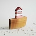 Little House Wall  Decor Home Decor Sculptural Wall Art Wooden House