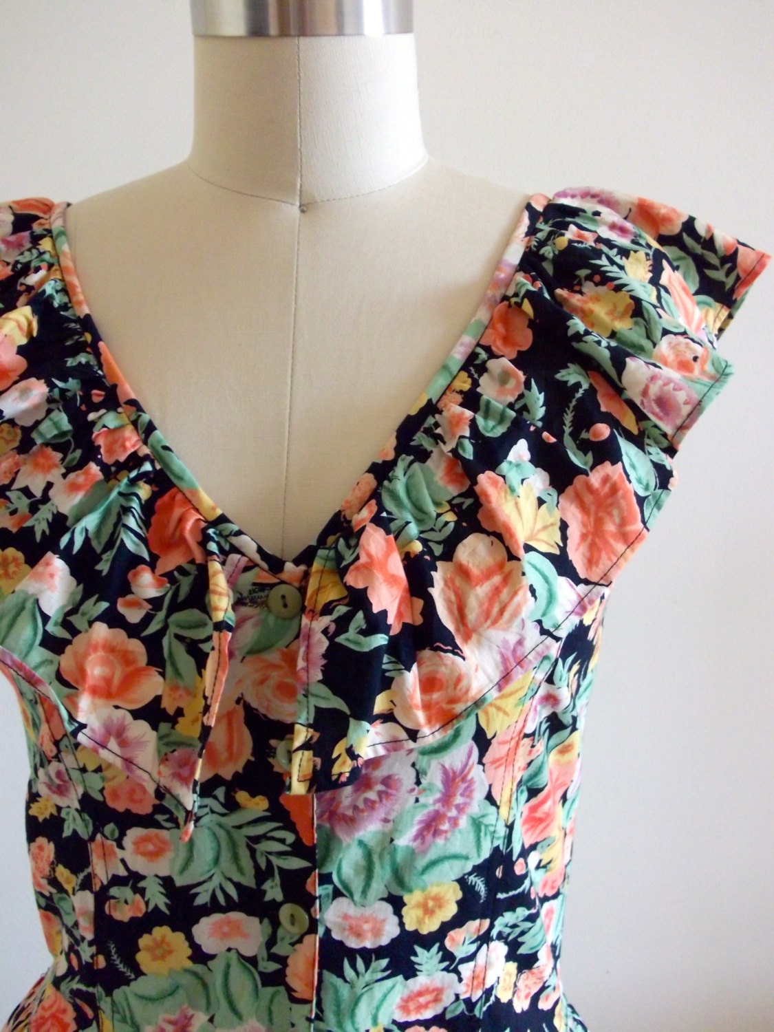 Wildflower Boho Dress /// 70's Vintage Florals