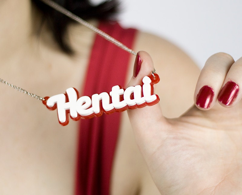 Hentai kawaii necklace anime inspire Laser cut acrylic jewelry