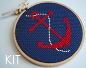 DIY Kit - Nautical Anchor cross stitch