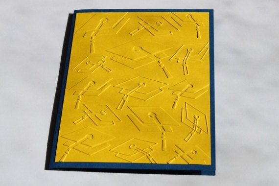Graduation Card, Maize Yellow, Blue,