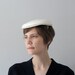 1950s hat . ivory hat . 50s vintage toque . wedding hat