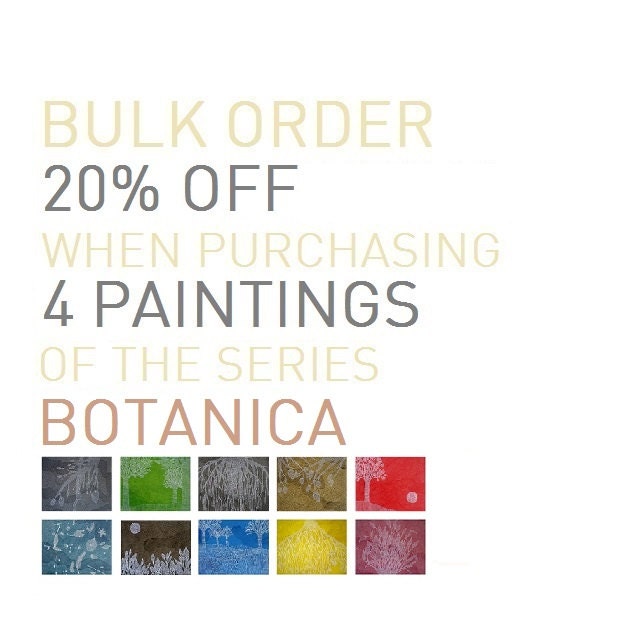 Bulk order: get 40% OFF when purchasing 10 original watercolour paintings (12x8 inches - 30x21 cm A4)