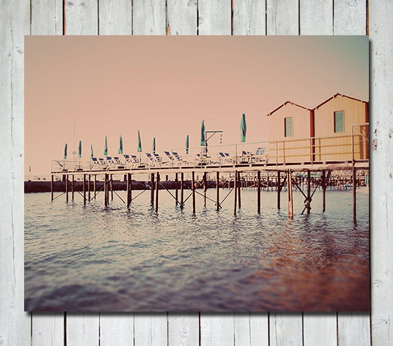 Italy photograph - Sorrento pier - sunset photograph - italy travel photography - romantic home decor - travel art - 8x10 photograph