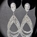 Rhinestone earrings -  Teardrops  - Triple Layer - Large -Crystal earrings - Bridal jewelry - Bridesmaids - gift -