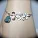 Orchid Bracelet - Sterling silver - choice of stone - Bridal Jewelry - Bridesmaids - Beach lover - gift-
