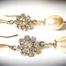 Pearl drop earrings - Ivory - Gold - 14k Gold over Sterling ear wires - Swarovski crystals and pearls - Just beautiful - Bridal jewelry -