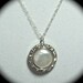 Pearl Necklace - Freshwater - Coin pearl - Sterling Silver - Swarovski Crystal Pendant - Formal or Casual - Wonderful Gift -