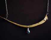 Real animal rib bone necklce