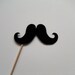 Photobooth prop Mustache on a stick Floyd the Barber KIT