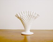Fenton Ruffled Hobnail Fan Vase