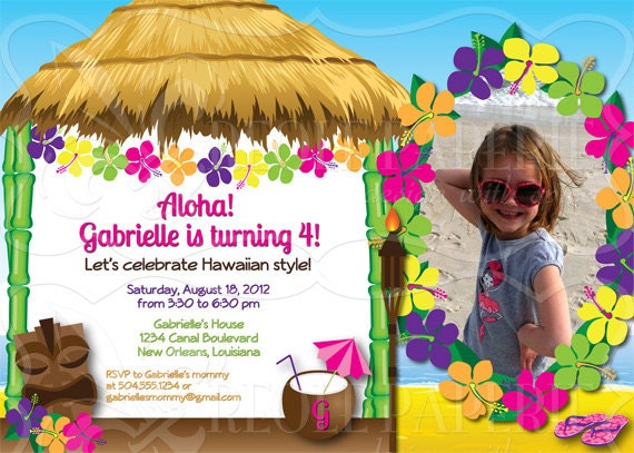 Luau Birthday Invitation