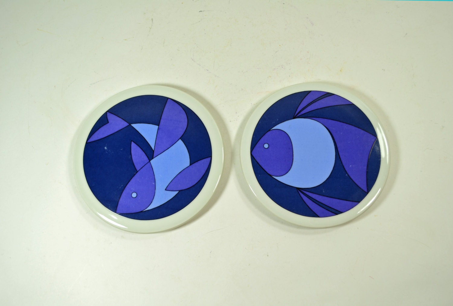 Blue Fish Made in Denmark Trivet 70s