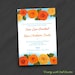 Rainbow of Roses Invitations for Shower/Engagement/Wedding/Your Special Event (Shown in Blue/Orange/Yellow)