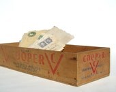 Box - Cooper - Vintage Wooden Cheese Crate  - Home Decor Organization