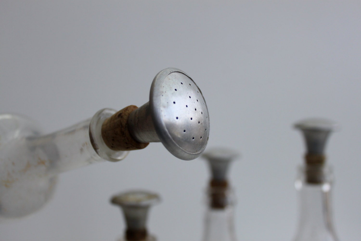 Vintage laundry sprinkler bottle cork and aluminum by vintagewall