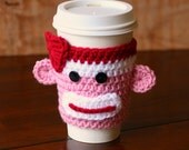 Sock Monkey Coffee Sleeve - Free Shipping