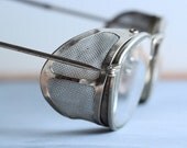 Vintage Eyeglasses Wire Mesh Sides Driving Motorcycle Glasses Welder Safety Mens Accessory Steampunk