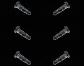 20 - Clear Silicone Cell Phone iPhone Samsung Galazxy Charm Dust Plug EarPlug Earring Wire Hook Supply DIY Mobile Accessories smartphone