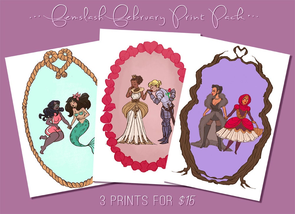 Femslash Feb 5x7 Print Pack