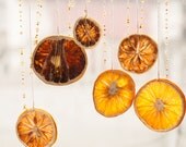 Rustic Mobile - Decoration - Home Decor - Rustic Garland - Brown Orange -  Natural Elements - Nature Woodland Country - Boho Decor