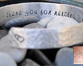 Mom - Thank You For Raising The Man of My Dreams  - Mother in Law - Personalized Hand Stamped Bracelet