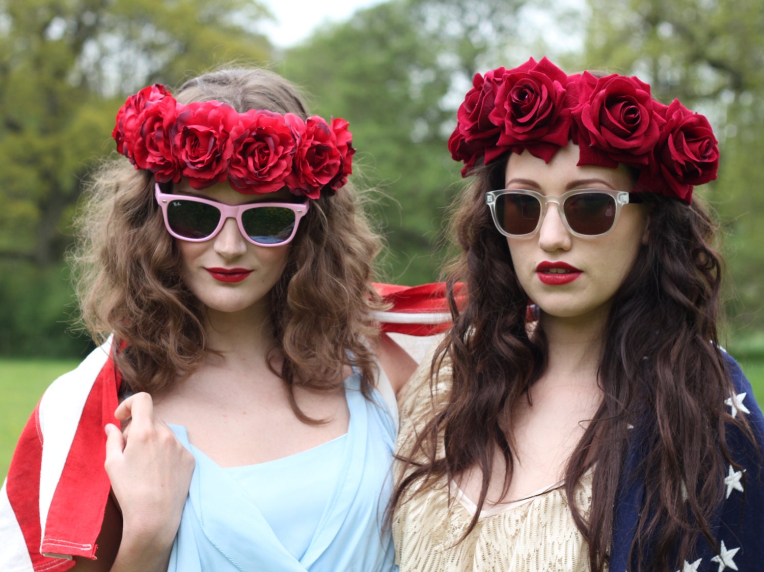 Velvet Maroon Flower Crown