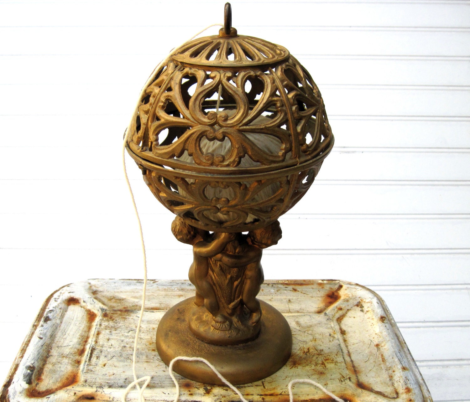 Vintage ornate string twine dispenser Victorian by southcentric