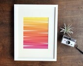 Ombre Art Print - Orange, Magenta, Yellow - 5x7 8x10 11x14
