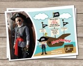 Pirate Birthday Personalized Printable Photo Invitation