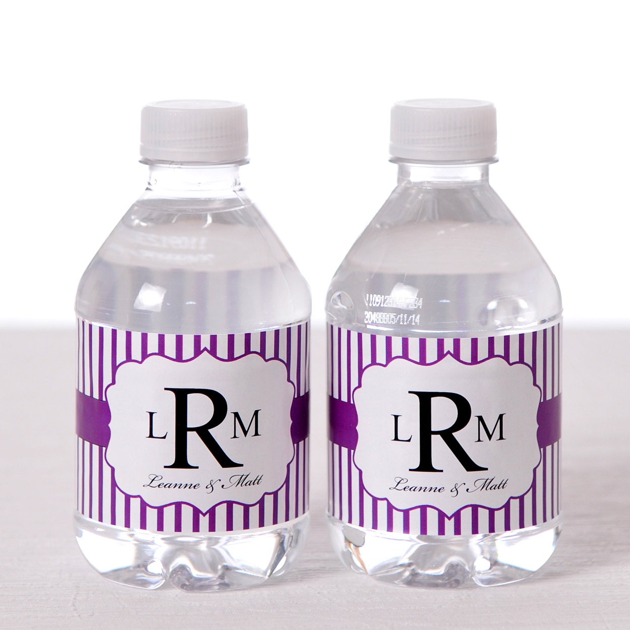 Waterproof Water Bottle Labels - 100 Printed labels with your wedding colors Il_570xn