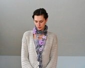 Crochet Long Flower Scarf - PDF PATTERN - Permission to Sell Finished Items