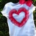 Valentine's Day heart tshirt and bow set