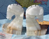 White Stone Horse Bookends By Foo Foo La La