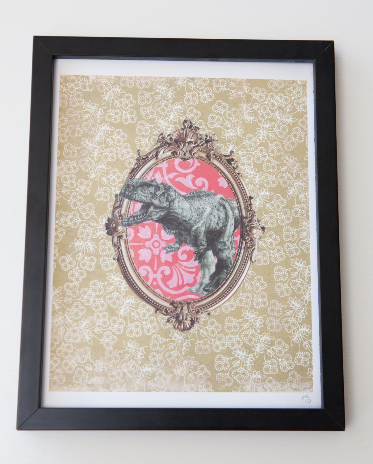 Daintysaurus Rex collage print