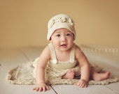 Baby Dress, Lace Crochet Dress, Cream, size 6-12M, Ready To Ship