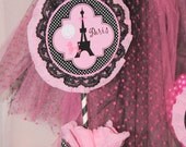 PARIS PARTY - Party Circle Tags - Girls Birthday - Glamour Party Centerpieces - Diva Girl Party - Eiffle Tower - Instant Download Il_170x135