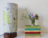 Beautiful Vintage Map Lamp featuring North London, made from a Vintage Stanfords Map.